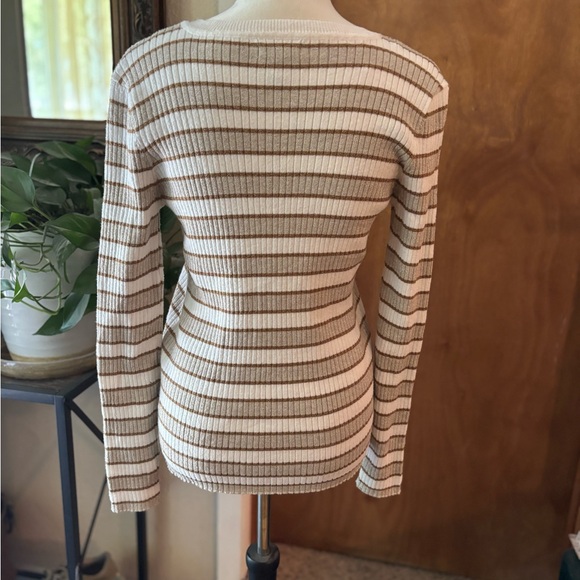 Nine west, striped sweater. - Picture 6 of 12